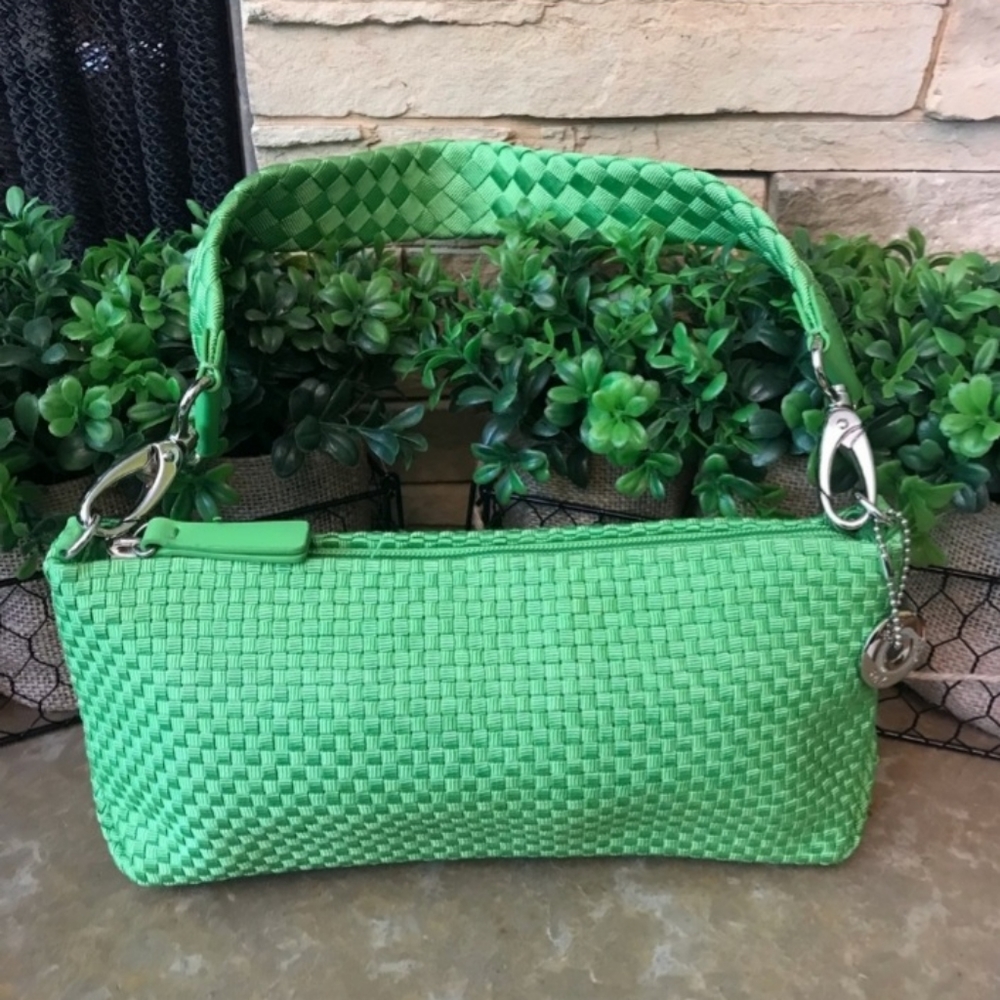 The Sak green mini purse clutch